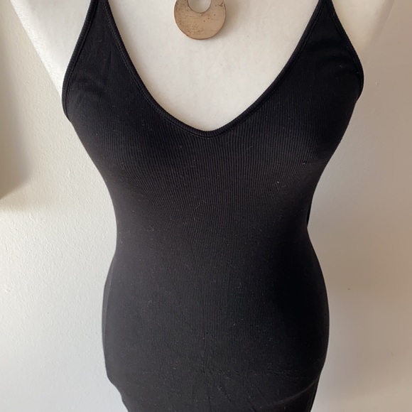 BCBGMaxAzria Ribbed Black Tank Dress - Picture 3 of 7